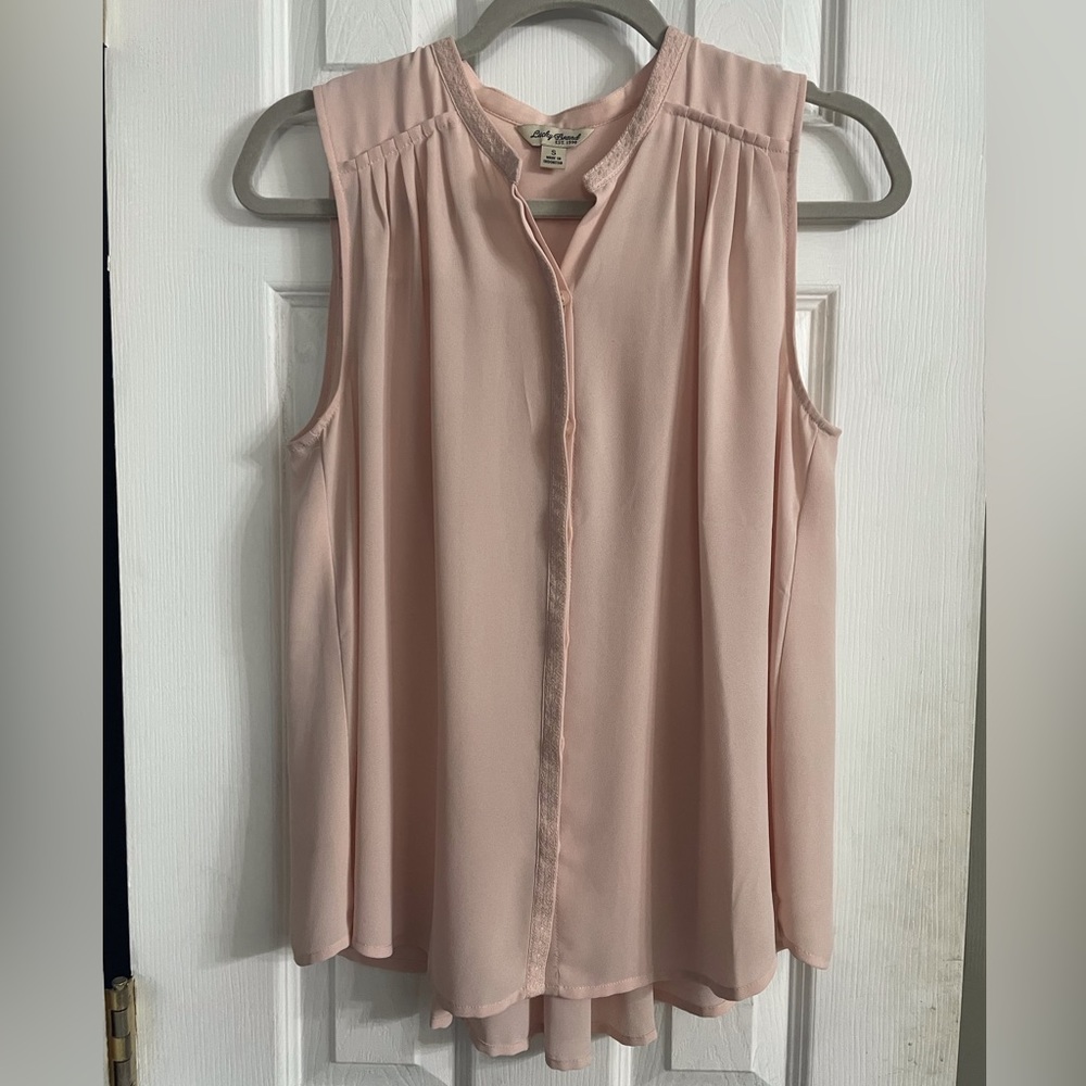 Lucky Brand Pink Sleeveless Blouse, Size S